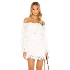 SPELL - Daisy chain ruched mini dress (M)